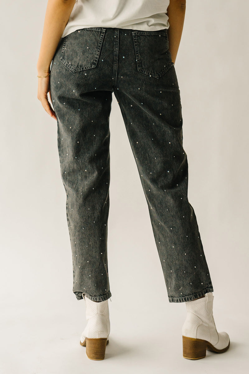 The Dana Rhinestone Jean in Washed Grey – Piper & Scoot